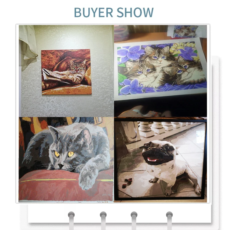 60&times;75cm Cat Painting By Numbers Animal Handpainted Kits Canvas Drawing Acrylic Paints Gift Artwork Home Decor painting by numbers kits,painting by numbers