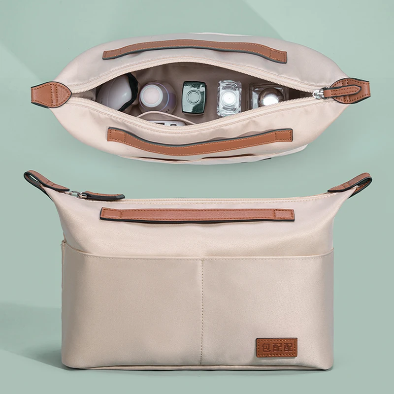 Satin Cloth Insert Bag Organizer For Neverfull PM MM Makeup Handbag Liner  Travel Inner Purse Portable Cosmetic Bags Shaper - AliExpress