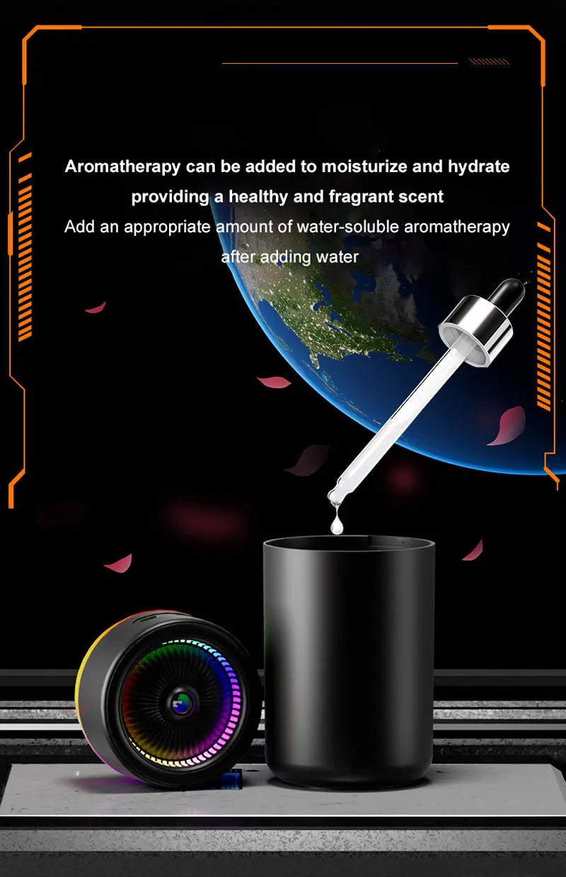 280ml Air Humidifier USB Diffuser Multicolored Light Air Smell Distributor for Home Car Mist Maker small Silent