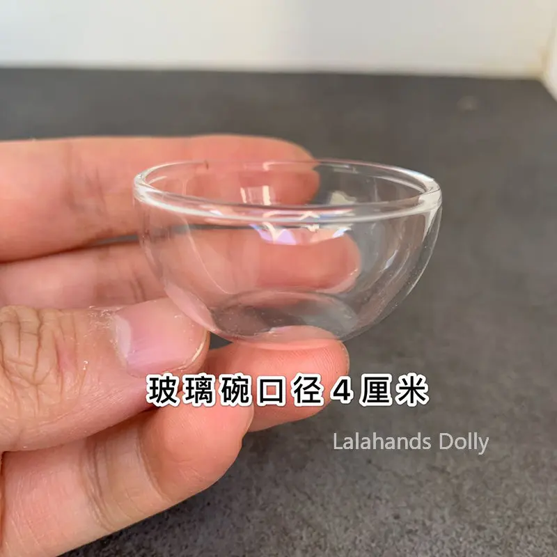 1:12 Dollhouse Mini Glass Bowl/Plate Miniature Food Play Scene Decoration Model Dollhouse Kitchen Furniture Accessories doll house toys,dollhouse furniture set