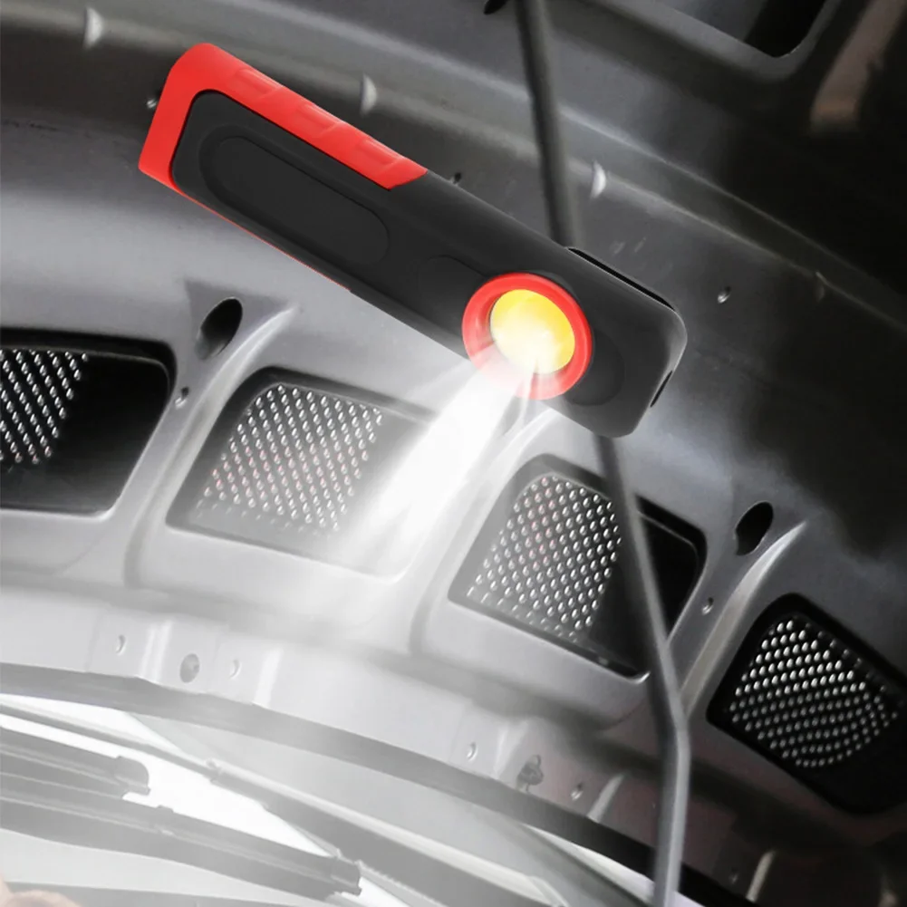 USB Flashlight Car Detailing Inspection Light Car Paint Finish Lamp Scan Swirl Magnetic Grip Multifunction Auto Repairing Lights