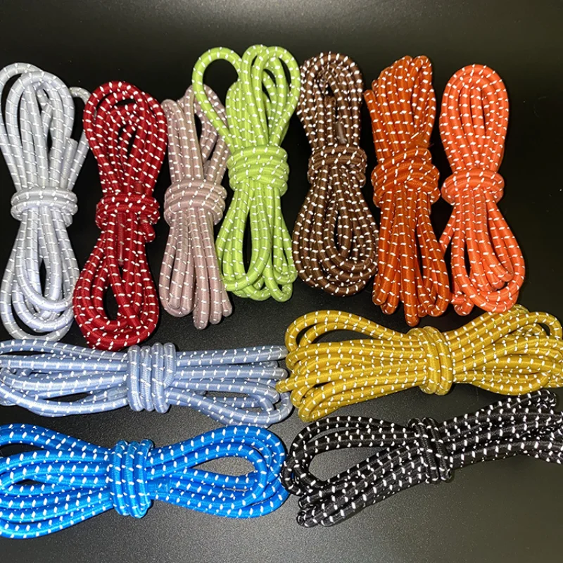 3mm Latex Elastic Rope Reflective Elastic Rope For Round Shoe laces