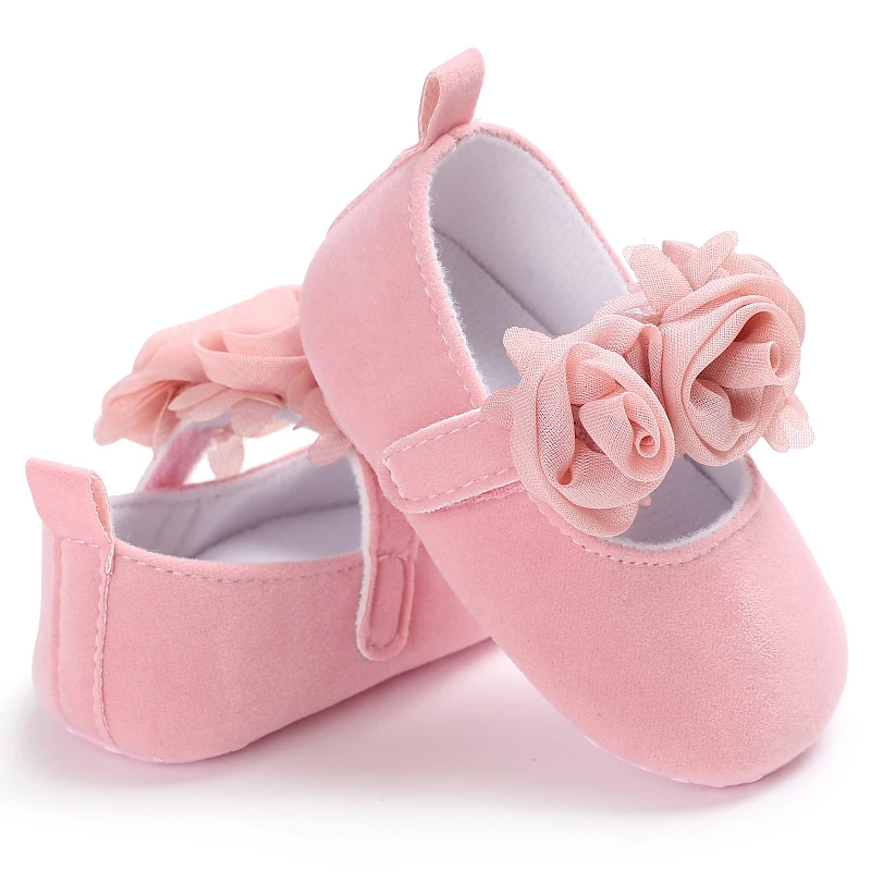 Baby Girls Fashion Lace Lace Solid Color Princess Shoes Comfortable Soft Sole Non-Slip Toddler Shoes White Baptism First Walker
