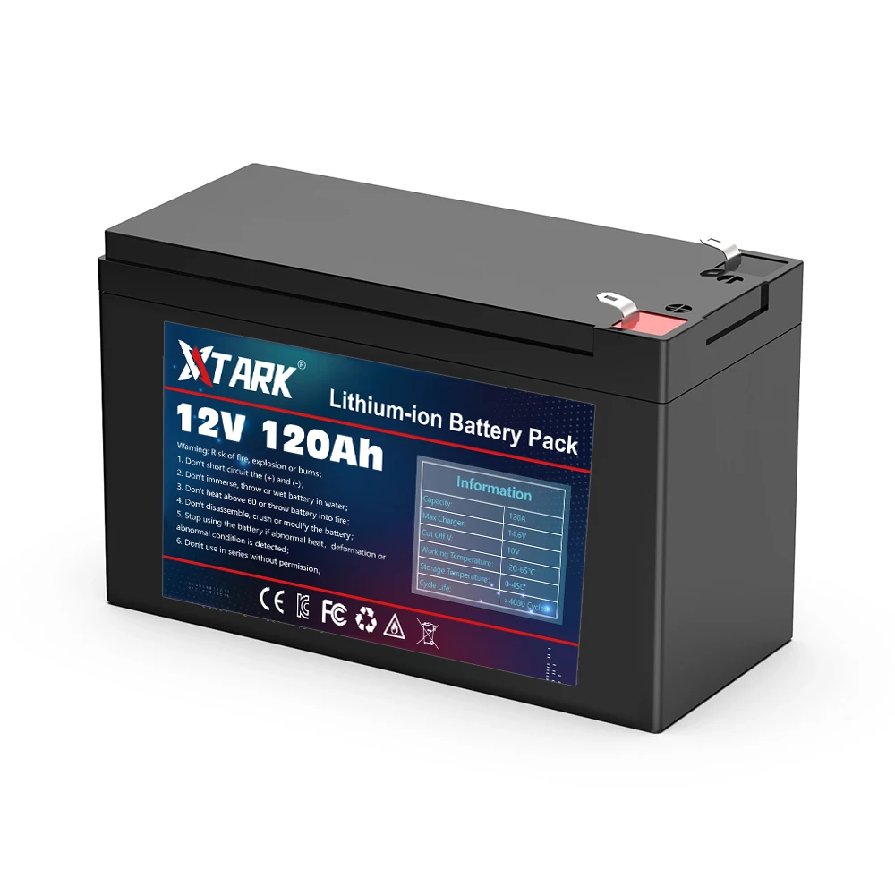 2023 Upgraded 12v 120Ah 18650 Li Ion Battery Electric Vehicle Lithium Battery Pack 12V 120Ah Built-in BMS 80A High Current images - 6
