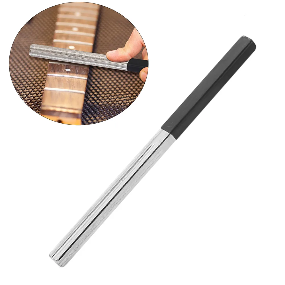 Guitar Fret Crowning File Wooden Handle Stringed Instrument Polished Trimming Repair Tools Guitar Accessories for Guitarist
