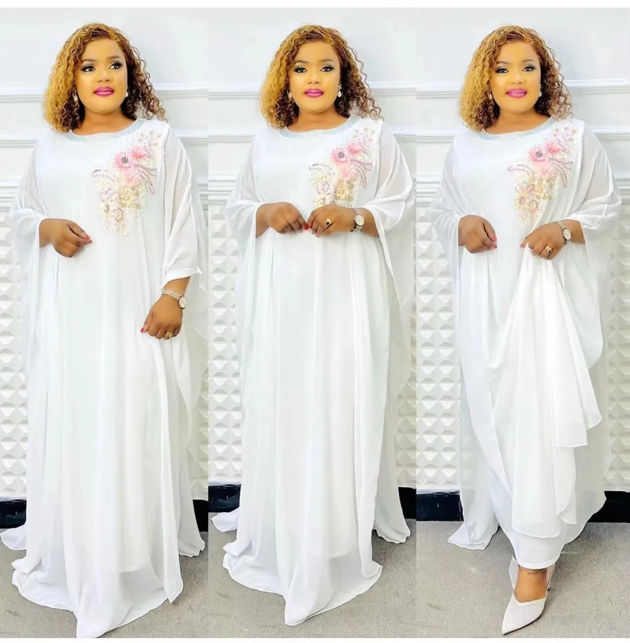 African Dress African Dresses for Women Spring African Long Sleeve O-neck Long Robes Muslim Abaya Clothes