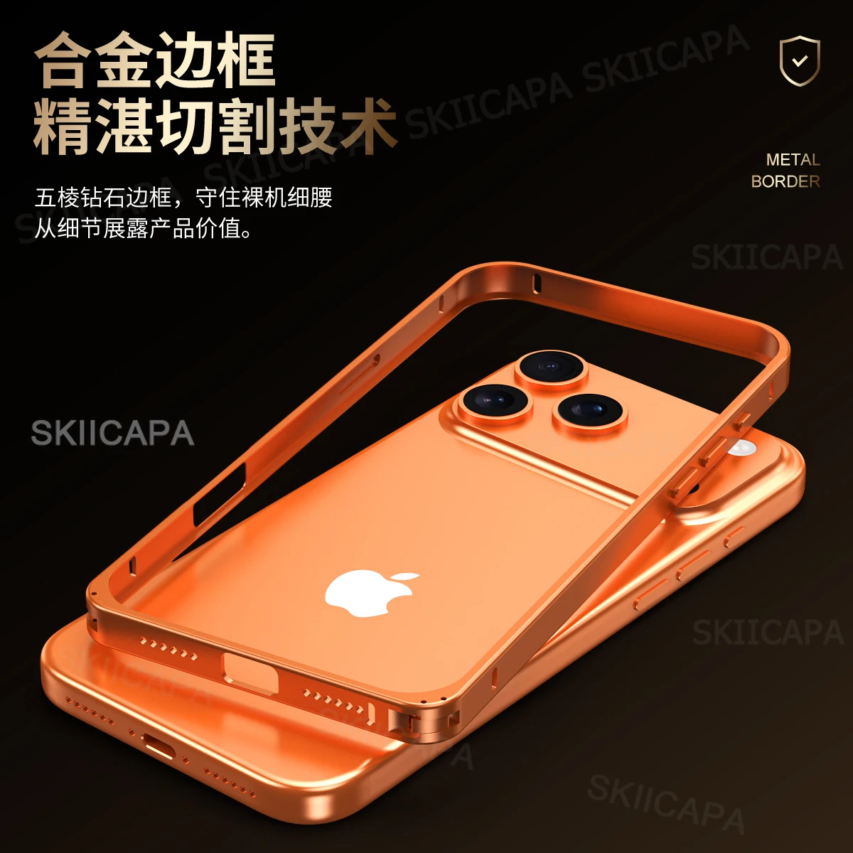 Premium Alloy Armor Shockproof Metal Frame Bumper Case with Hollow Heat Dissipation