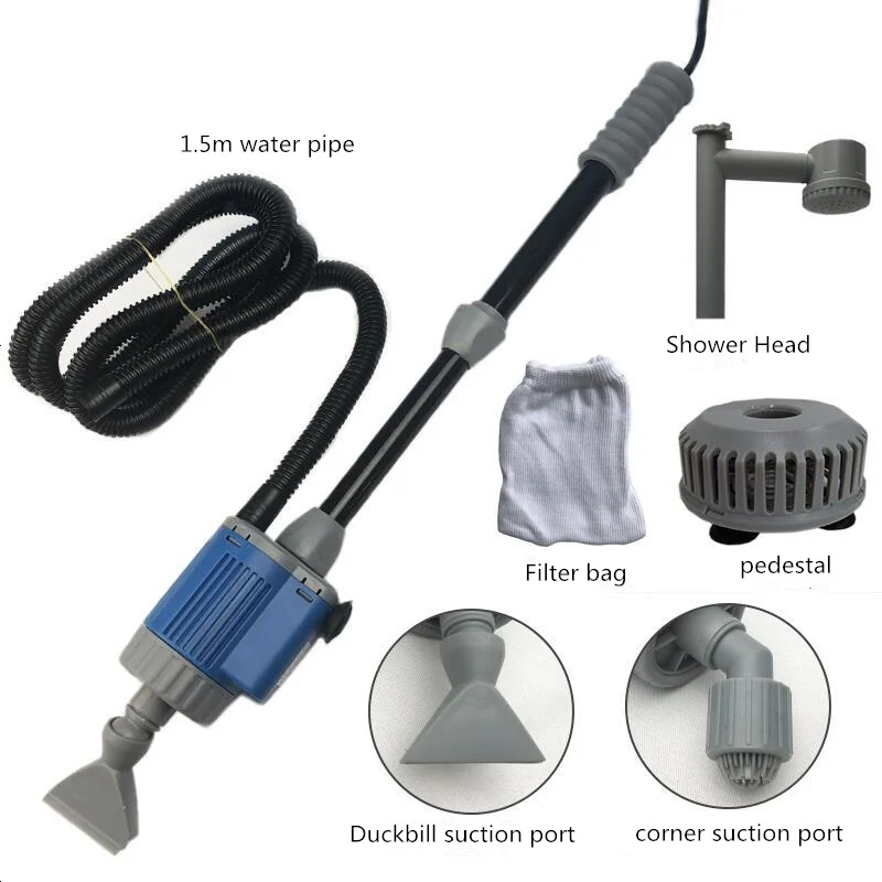 

20/28W Electric Aquarium Fish Tank Water Change Pump Aquarium Cleaning Tool Water Changer Gravel Cleaner Siphon Filter Pump