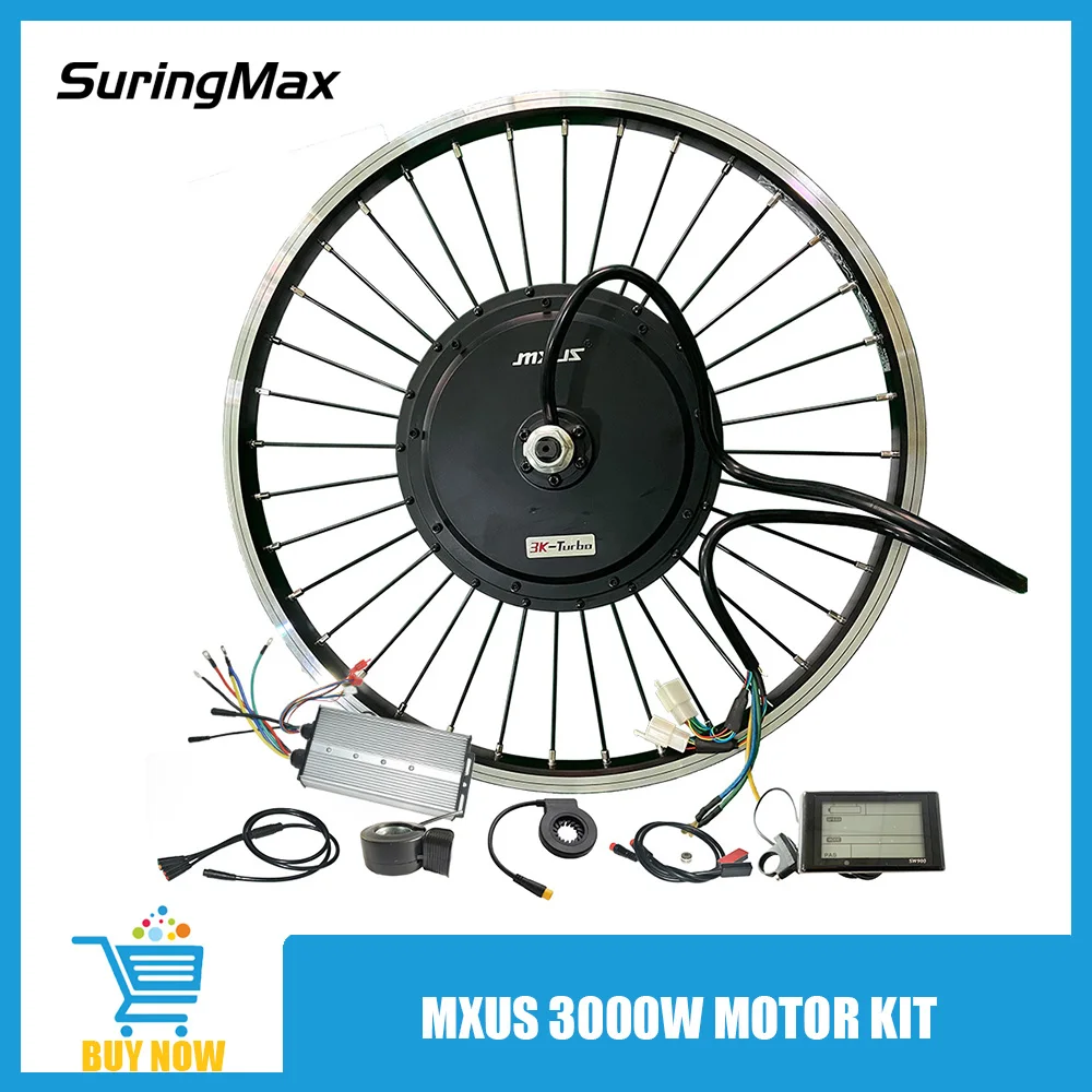 MXUS-Hub Motor Kit for Electric Bike, Bicycle Wheel, Rear Drive, Conversion, 20 ", 24", 26 ", 45H, 135mm, 72V, 80A, 100A