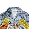 Dark Icon Tiger Full Printing Vintage Men's Shirt Short Sleeve Thin Material Holiday Beach Hawaiian Shirts 3