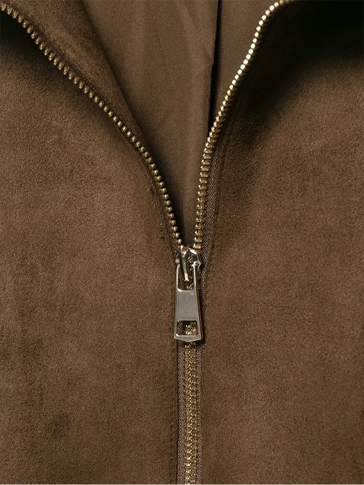 Women's Fashion Warm Hooded Jacket Autumn New Long Sleeve Pocket Zipper Short Coat Ladies Commuter Casual Solid Jacket