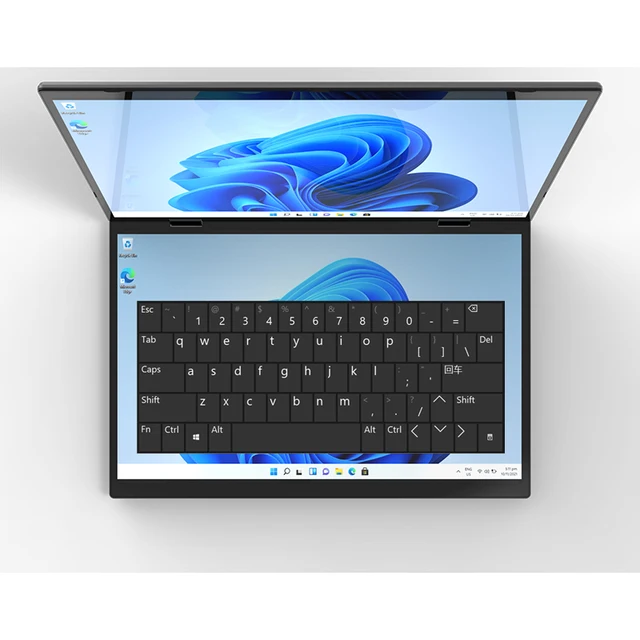 Laptop Intel N95 Dual Screen Gaming, Computador Notebook, Processador DDR4, 10.5 ", 10.5", Touch, 16GB, 32GB, 2TB, SSD 6