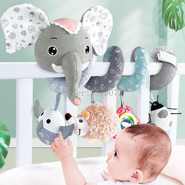 Baby Stroller Comfort Stuffed Animal Rattle Crib Rattles Toys 1