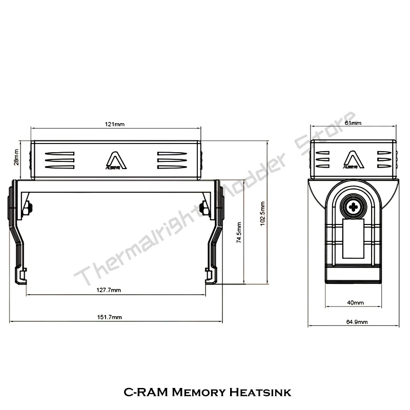 Alseye-ram Dissipador Radiador 5v 3pin Argb pc Case Refrigeração de Memória 2x Ventilador Cooler Overclocking para Ddr Ddr2 Ddr3 Ddr4 Ddr5 - Imagem 4