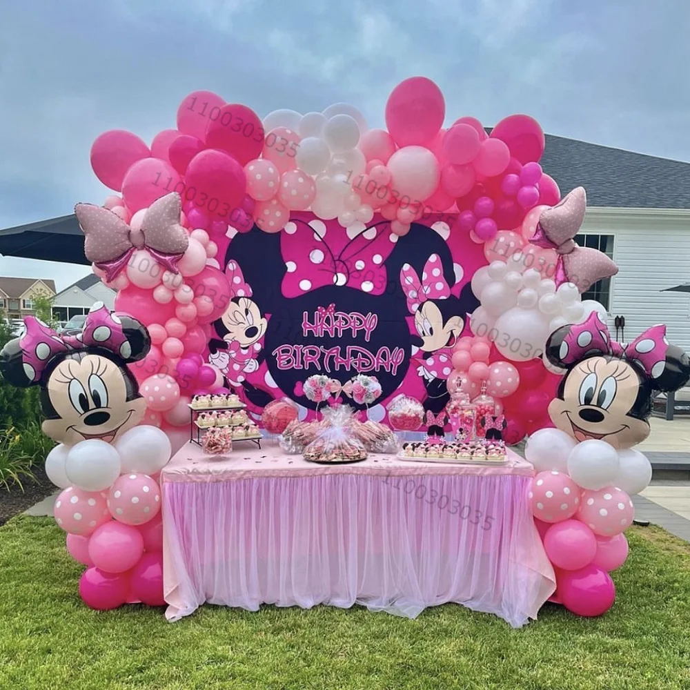 

185 шт., розовая фольга «Минни Маус»