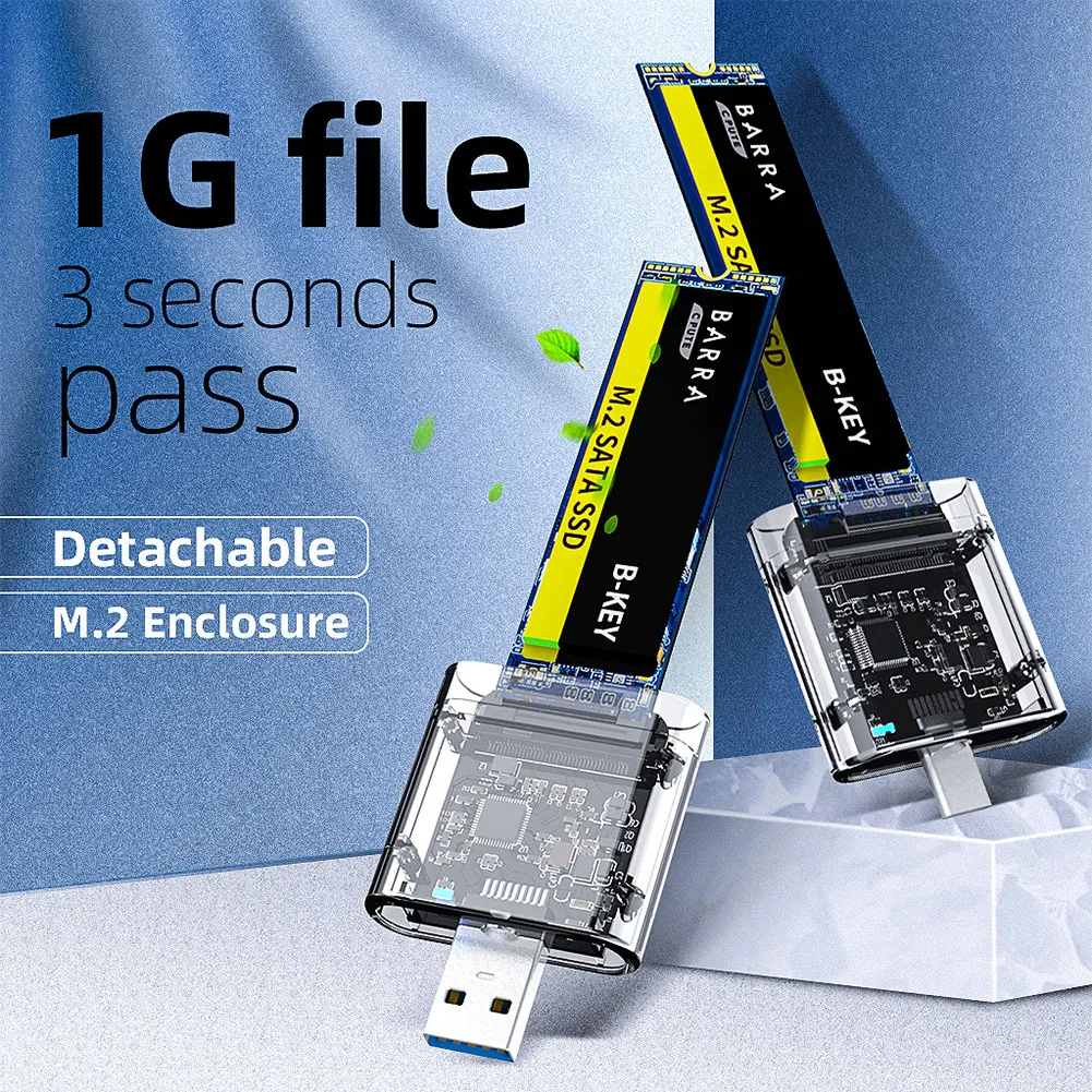 Ssd Case Sata Chassis M.2 para Usb 3.0 Adaptador Ssd de Alta Velocidade para Sata M.2 Ngff Ssd 2242 2260 2280 Adaptador de Cartão m2