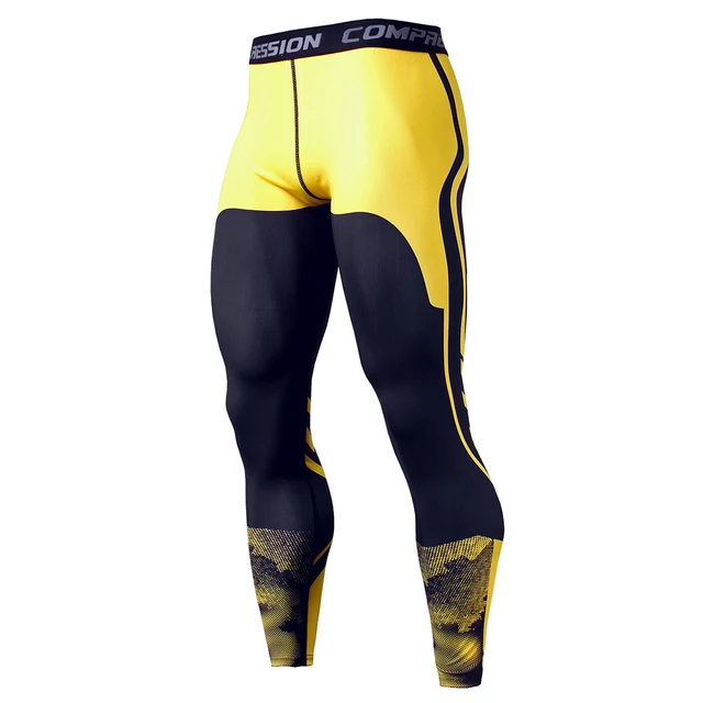 Mens Gym Compression Leggings Sport Training Pants Men Running Tights Trousers Men Sportswear Dry Fit Jogging Pants KC175