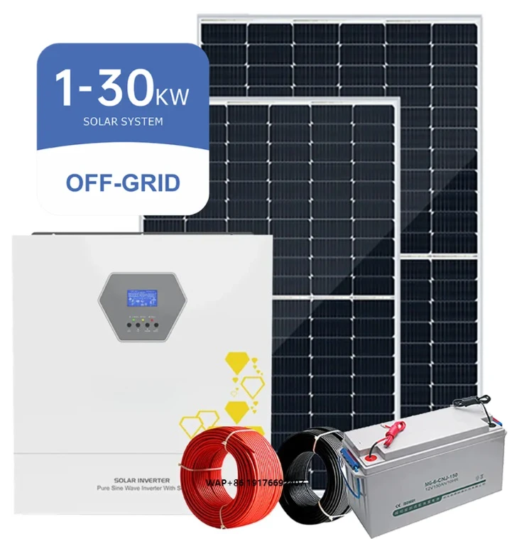 All in One Off Grid Solar Power System Kit with PV Panels Inverter ...
