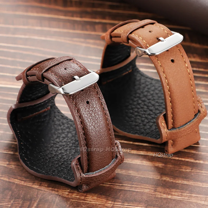 Premium Genuine Leather Watch Strap - Universal Fit for Business and Protection
