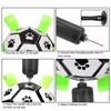Dog Toys Soccer Ball with Grab Tabs Interactive Dog Balls Toys Durable Puppy Outdoor Training Soccer Pet Football Toys 3
