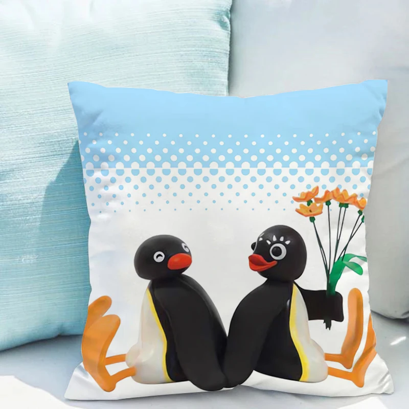 

Bedroom P-pingu Pillowcases Bed Cushion Cover Home Decoration Accessories Pillows for40x40 Car Sofa Cushions Covers Short Plush