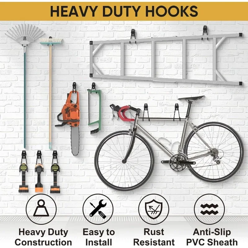 Wall Mounted Hose Bracket Stainless Steel Multi Use Hook For Garage Storage Garden Tools Organization Heavy Duty With Screws_voghion.com