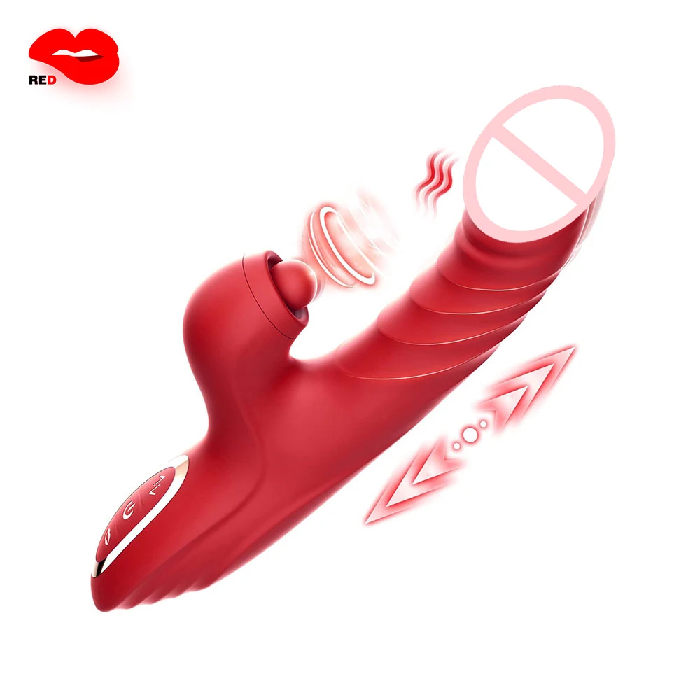 Frauen Einziehbarer Vibrator Klitoris Sauger Kolben Stimulator Zunge Lecken G-punkt Dildo Vagina Masturbator Sex Spielzeug für Paare 1
