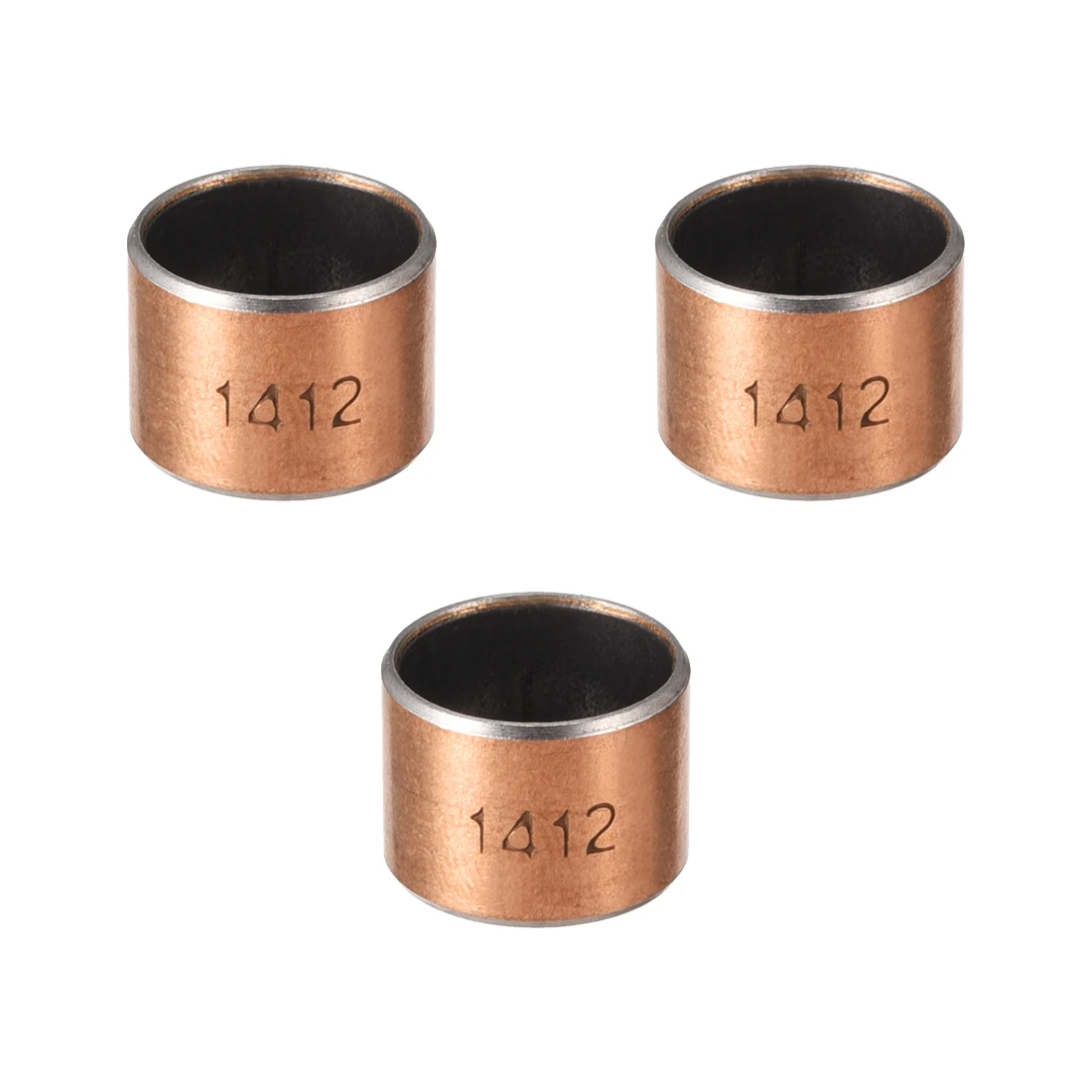 uxcell 1-10pcs Sleeve Plain Bearings 14mm 15mm 16mm I.D. Wrapped Oilless Self-lubricating Bushings Great Replacement oil bearing brass copper bushing