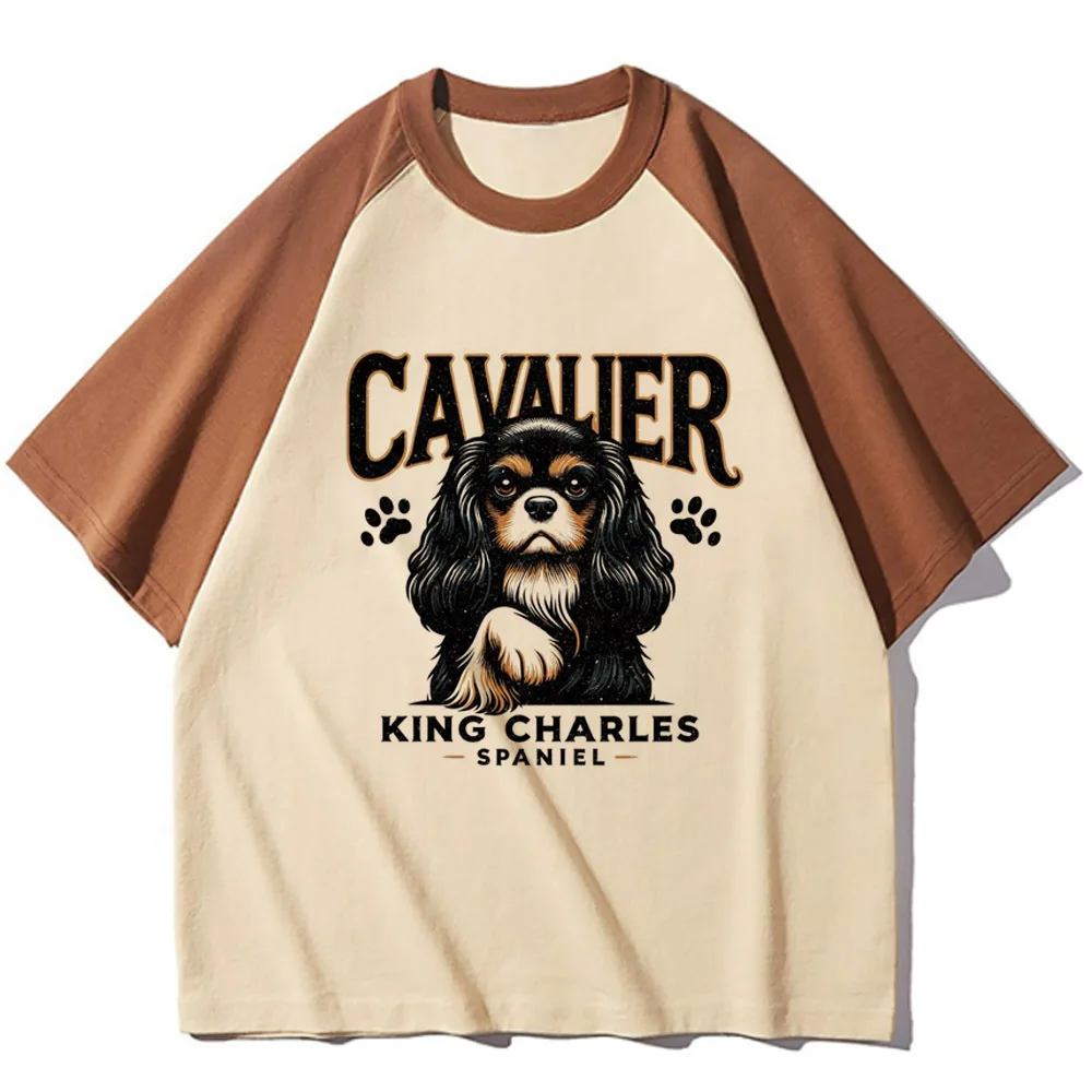 Cavalier King Charles Spaniel Graphic Women's Manga Y2K T-shirt - Japanese Streetwear