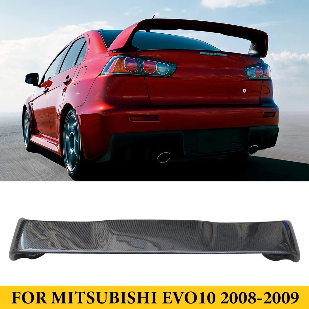 For Mitsubishi Lancer EVO10 2008-2009 Carbon Fiber Rear Trunk Lip Wing OEM Style Spoiler Auto Tuning 1