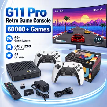 2026 G11 Pro Game Box 4K HD TV Game Stick 2.4G Wireless Dual Controller Retro Games 40000+ 128G 64G Home Game Play Gift for Game 1