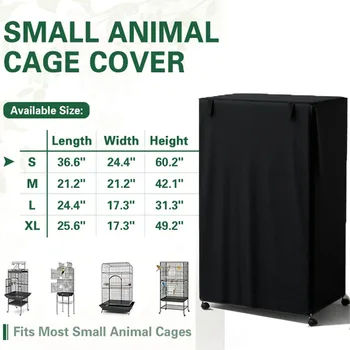 420D Bird Cage Covers for Night Heavy Duty & Waterproof Fade-Resistant Pet Bird Cage Cover Accessory for Parakeet ferret Hamster 5