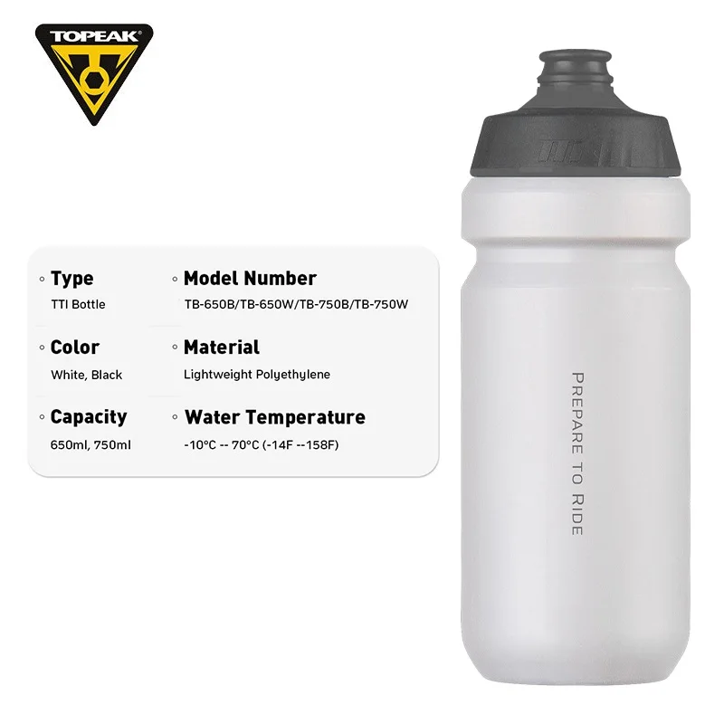 Topeak TPR Nozzle BPA-free Road Cycling Water Bottle Jet Valve Squeezable 650ml 750ml Outdoor Sports Water Bidon