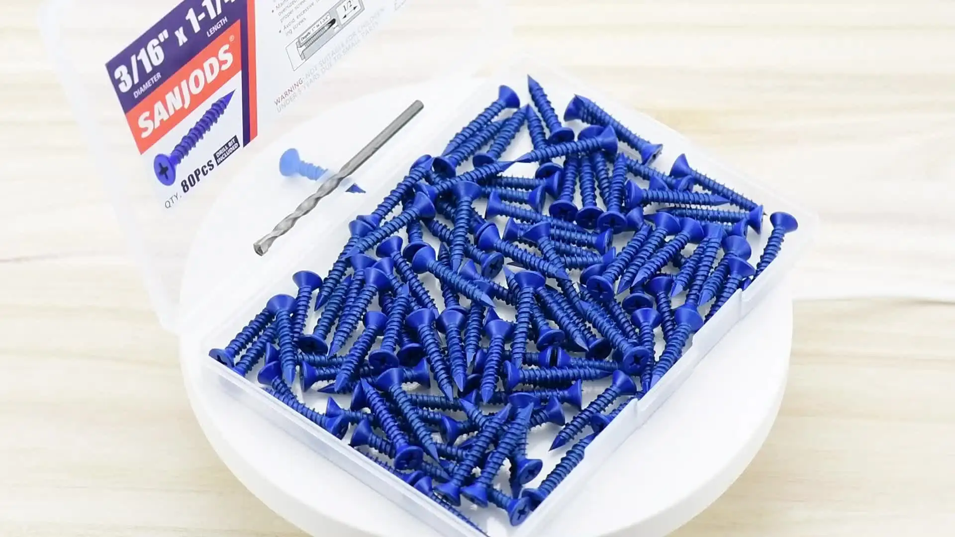 Swpeet Betonschrauben Set - 102 Teile Mit Bits Für Mauerwerk & Ziegel