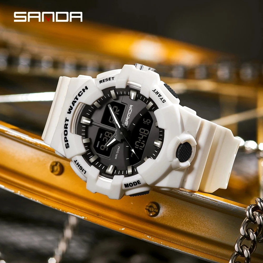 SANDA Sports Men's Watches Top Brand Luxury Military Quartz Watch Men Waterproof S Shock Wristwatches relogio masculino 3130