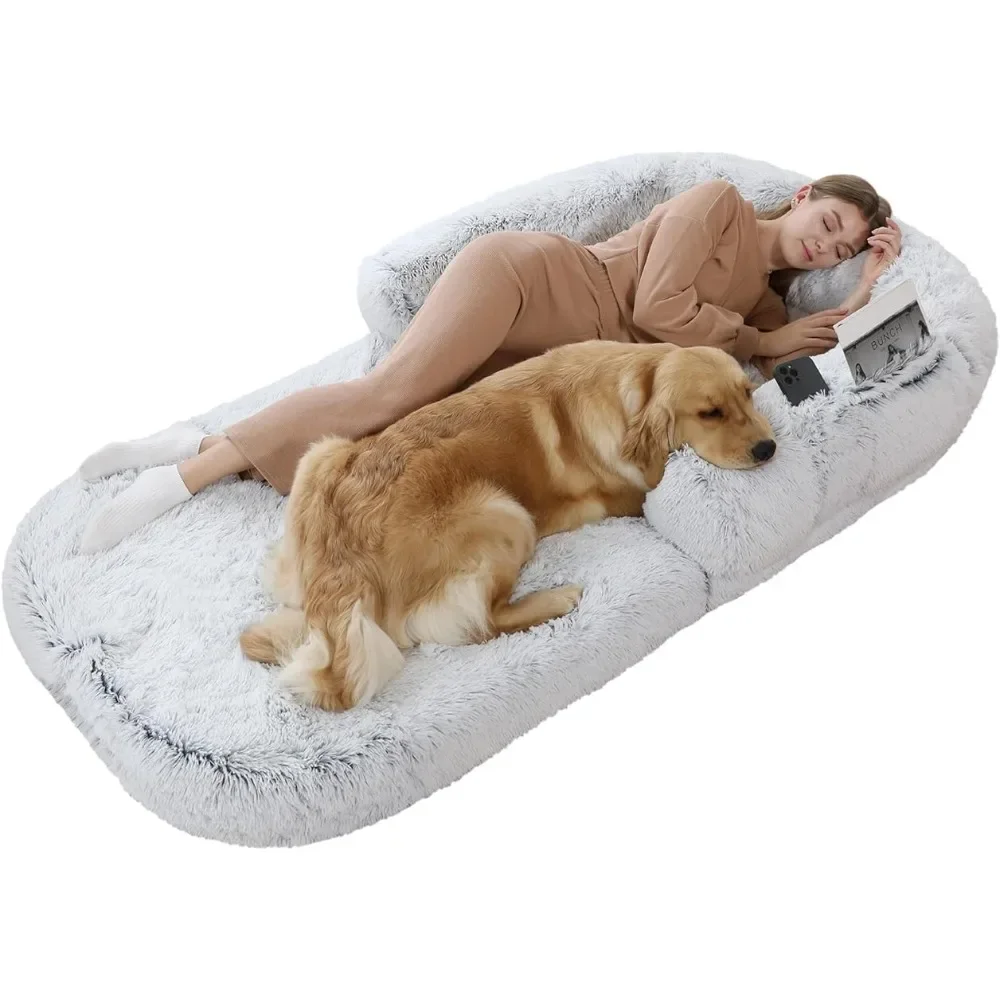 

Mattresses Foldable Plush Washable Dog Bed Puppy House for Big Dogs 71 Inch X 45 Inch X 10 Inch Large Dog Bed Beds and Furniture