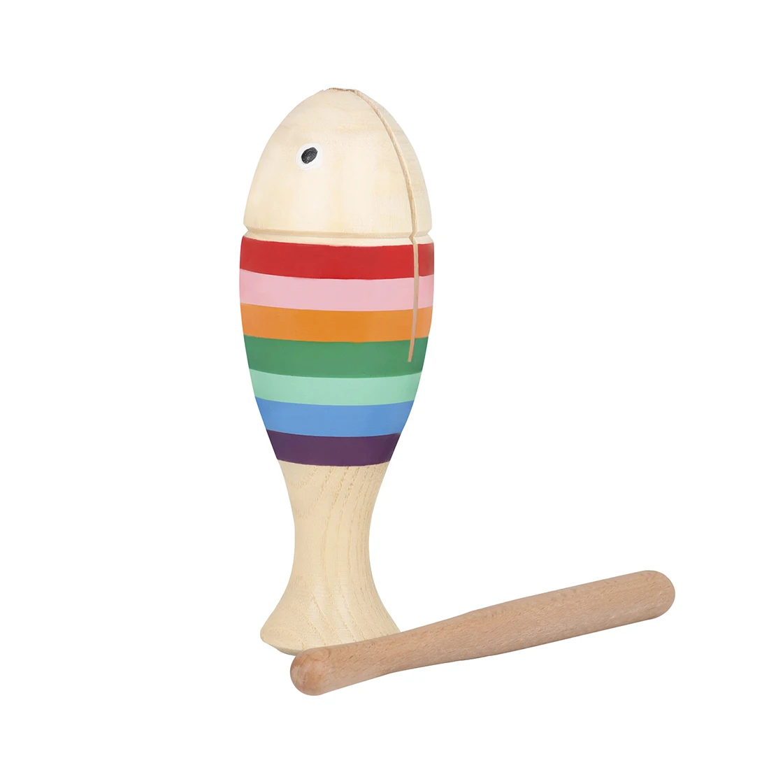 Rainbow Fish Orff Children's Toys Clappers Knockout Toys Solid Wood Cartoon Fish Eco-friendly Material Orff Instruments