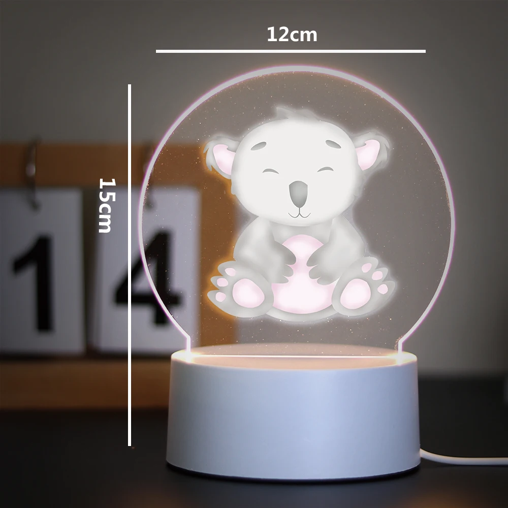 Lampada 3D LED A Forma Di Elefante Con Telecomando, 16 Colori, Luce Notturna Per Bambini, Acrilico - 2