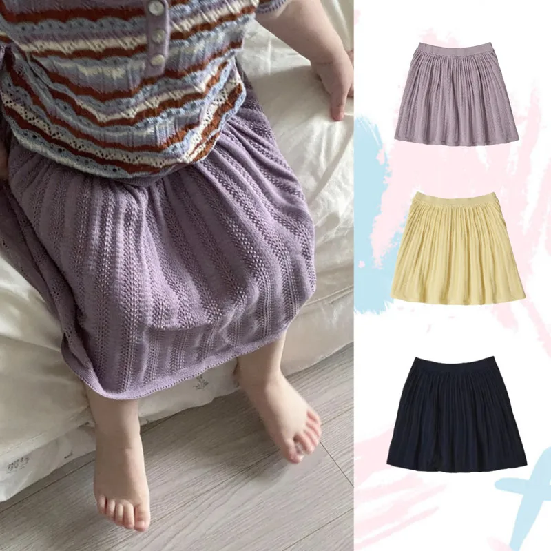 

24SS Presale FUB Spring/Summer Hollowed-out Knit Half Skirt Women's Treasure Children's Classic