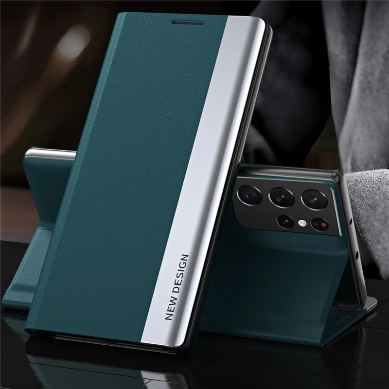 Leather Plating Holder Phone Case