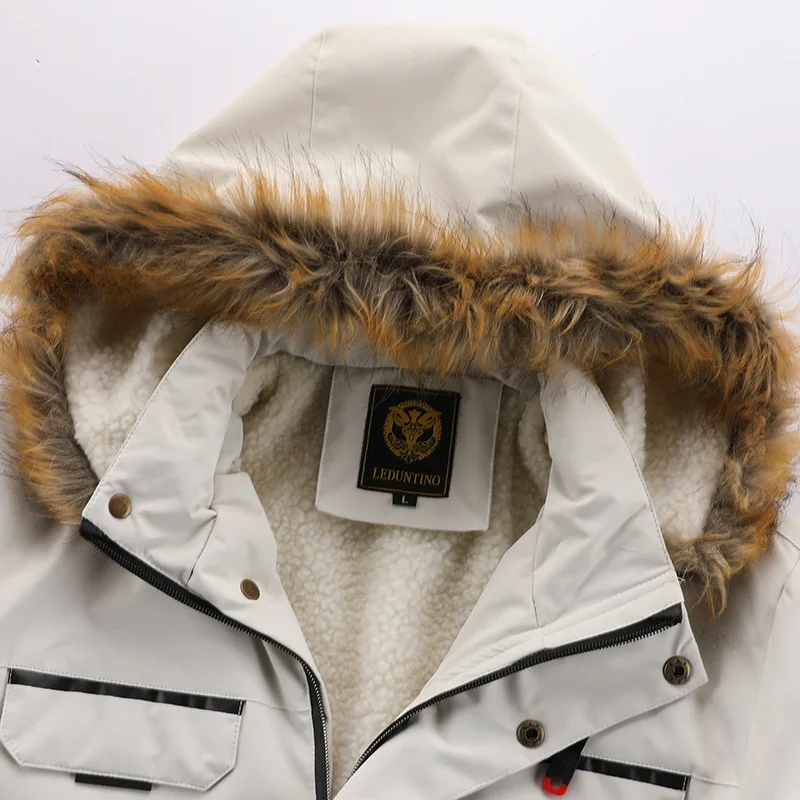 Jachetă de iarnă din fleece pentru bărbați, jachetă cu glugă, guler, Windbreaker, sporturi în aer liber, impermeabilă, jachetă bombardier, îmbrăcăminte de exterior_voghion.com