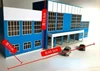 1:87 Scale Diorama Buildings Model Police Station Hospital Office Architectural Model Collection Gift Toy 5