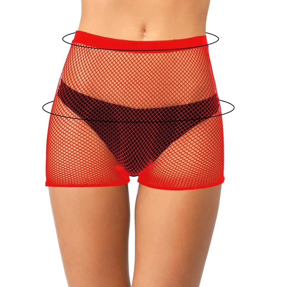 Fishnet Shorts Women's Biker Shorts Pantyhose See Through Mesh Tights High Waisted Elastic Breathable Underwear 3Pcs women lingerie women tights fishnet stockings women pantyhose women stockings
