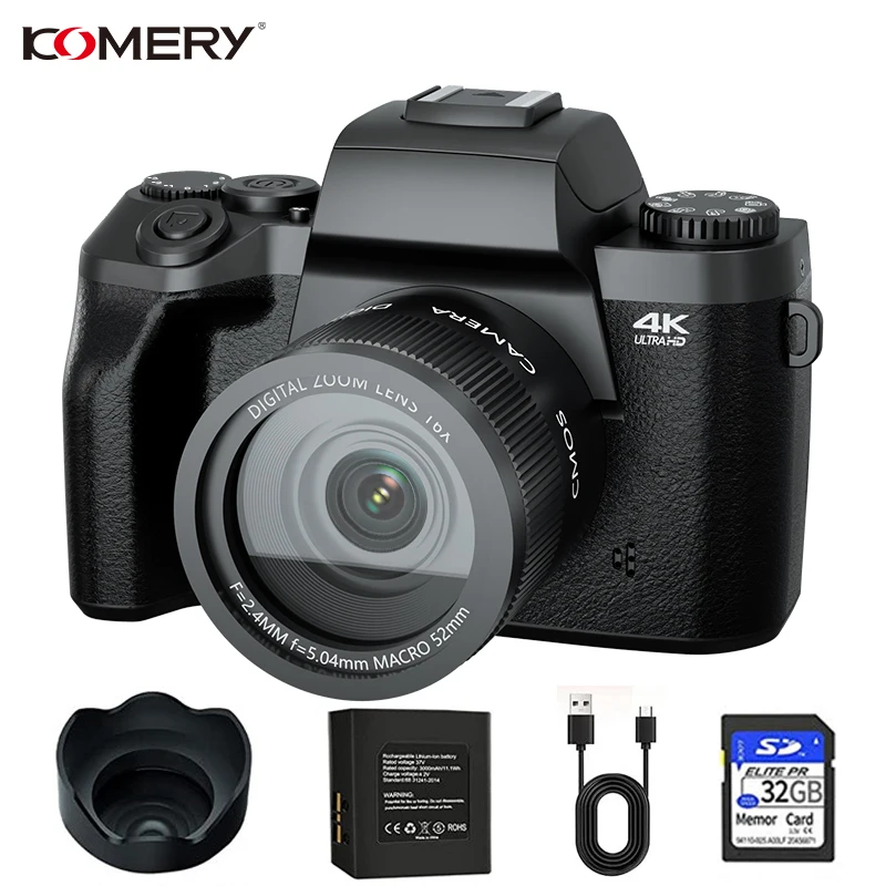 64MP Digital Camera SLR DSLR 4K 60FPS Vlog Video Camcorder For