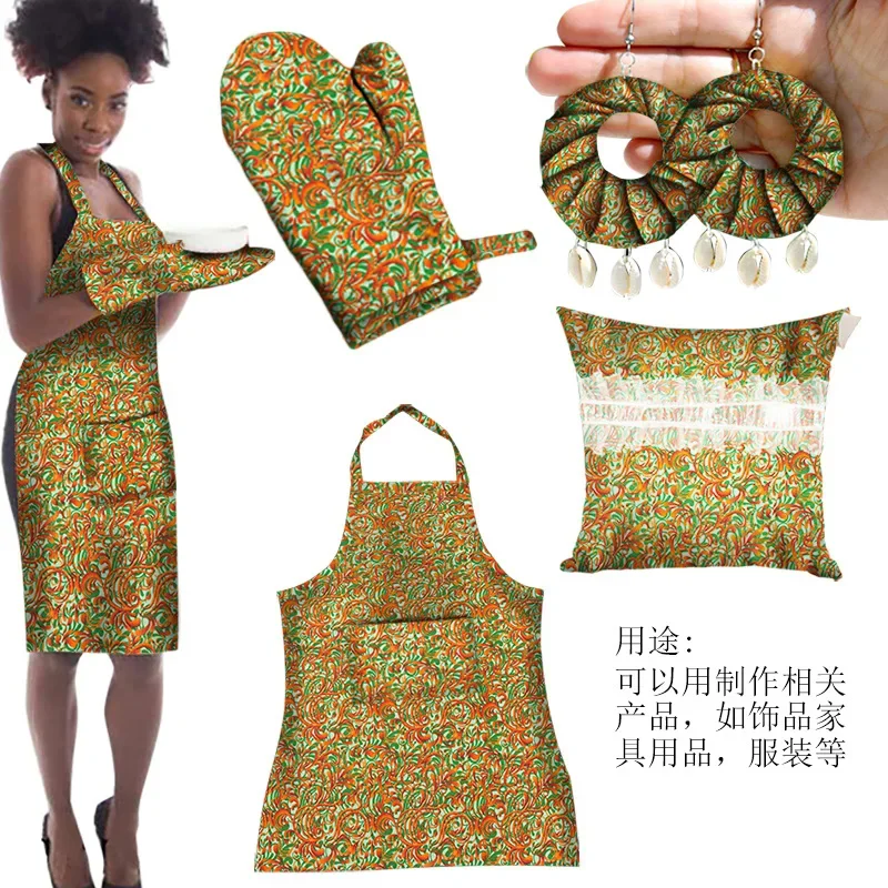 Ankara African Prints Batik Fabric Wax Patchwork Polyester High Quality for Dress earring Decoration DIY