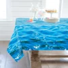 Ocean Theme Party Tablecloth Colorful Birthday Tablecloth Blue Sky Rose Gold Tablecloth Beach Pool Birthday Shower Supplies 1