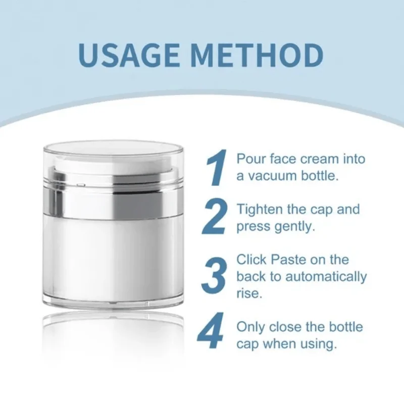 Cream Jar Vacuum Bottle Airless Pump Jar Travel Containers For Lotion Leak Proof Empty Refillable Cosmetic Acrylic Jar Container 6