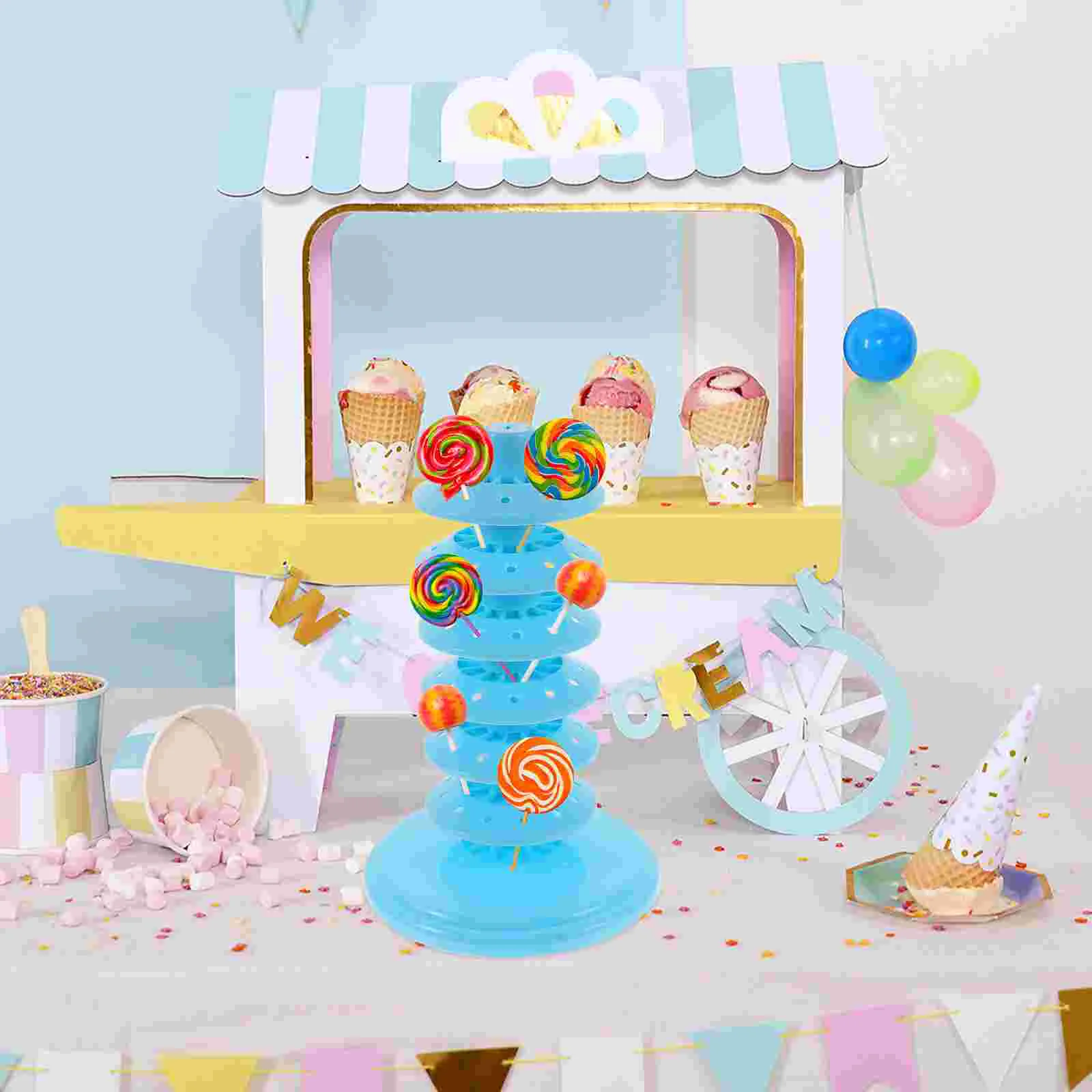 

Lollipop Display Stand Holder Multi-function Delicate Rack Tabletop Displaying Supply Cake Pops Decorative Plastic Shelves