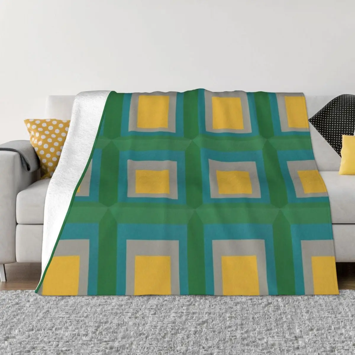 

Josef Albers, Homage to the Square: Apparition Throw Blanket Furrys bed plaid Shaggy Decorative Throw Blankets