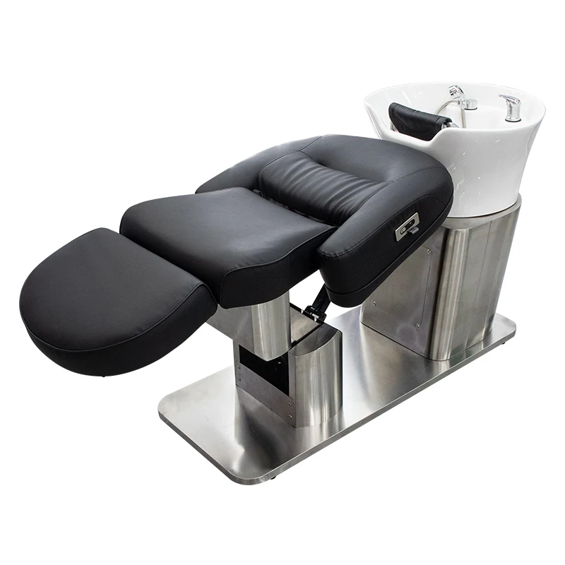 

Electric Shampoo Chair Lying Half Flushing Bed Barber Shop for Hair Salon Beauty Salon Ceramic Basin Hair Washing Recliner